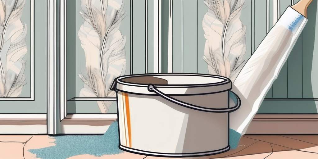 A room with old wallpaper peeling at the edges