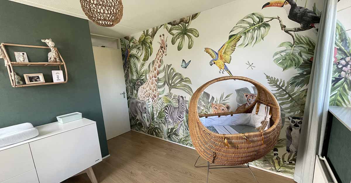 Carta da parati fotografica con animali della giungla