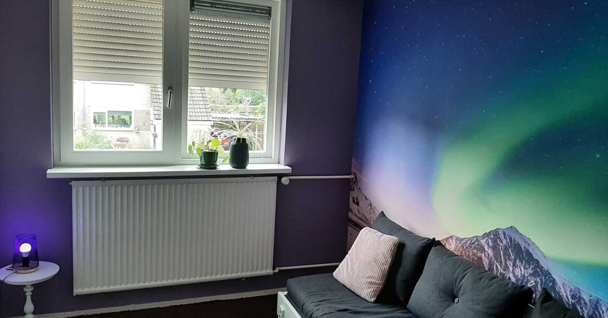 Carta da parati fotografica con aurora boreale Carta da parati fotografica con aurora boreale