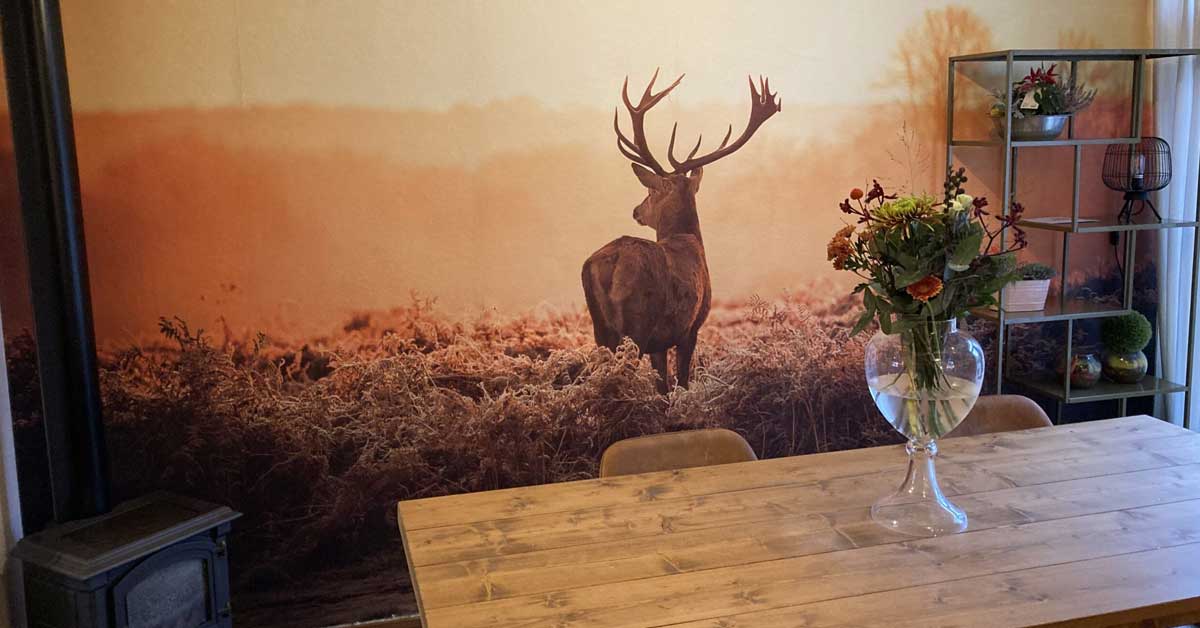 Carta da parati con cervi