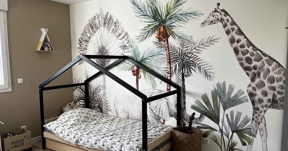 Illustrazione su carta da parati fotografica