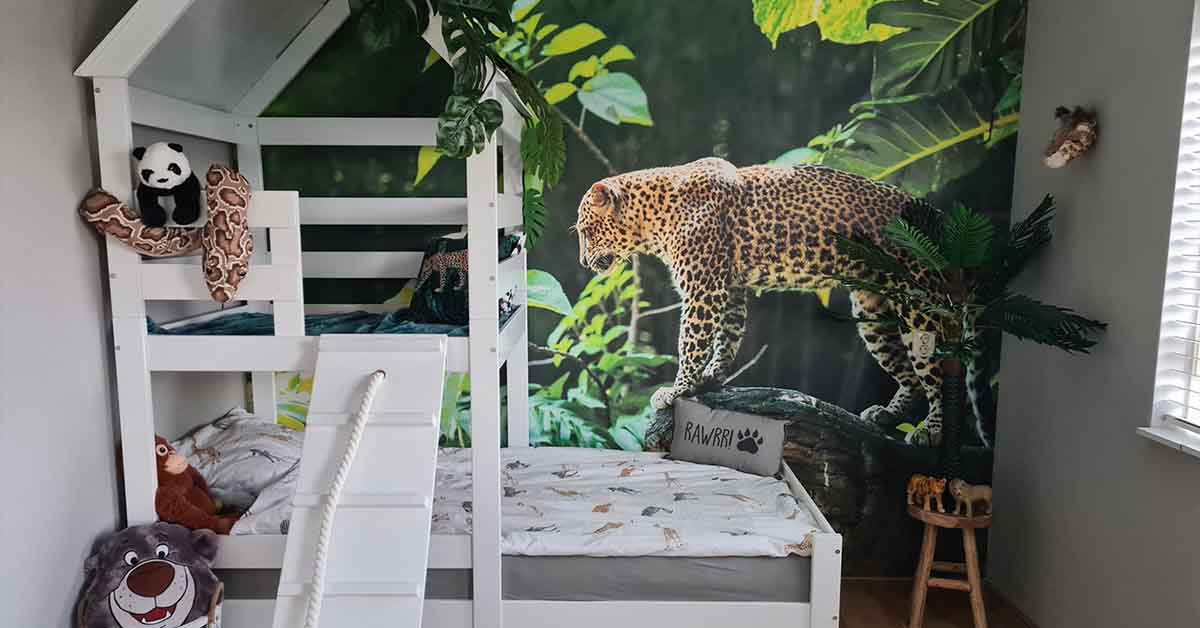 Carta da parati fotografica con leopardi