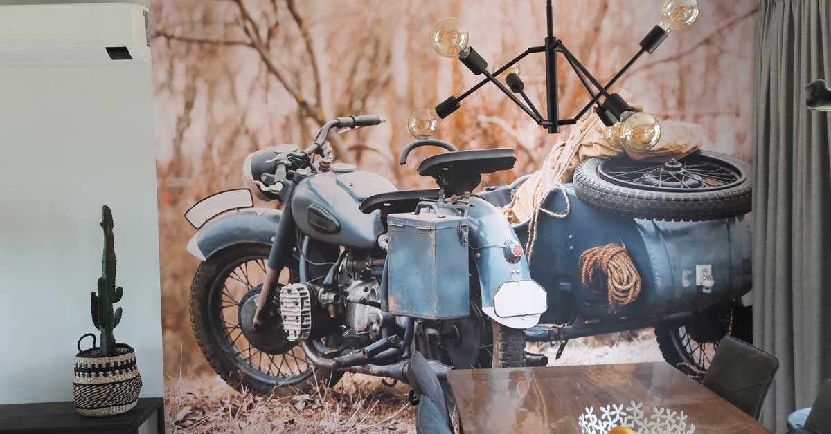 Carta da parati fotografica con motori Carta da parati fotografica con motori