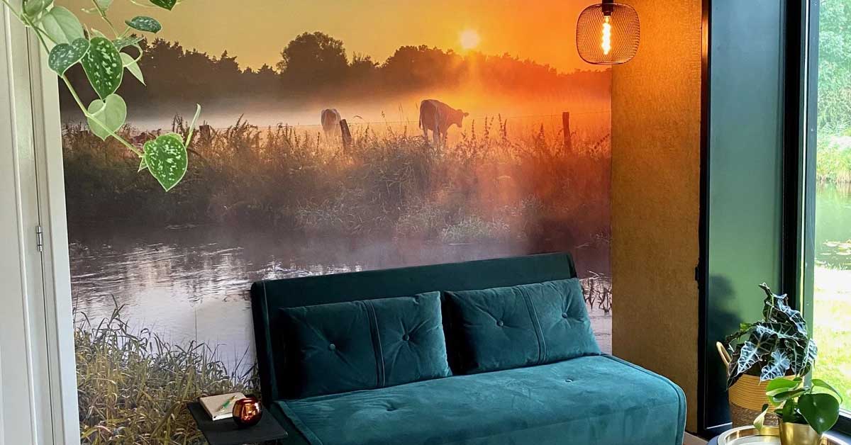 Carta da parati fotografica con paesaggio