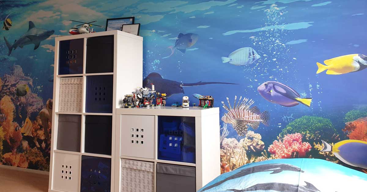 Carta da parati con pesci