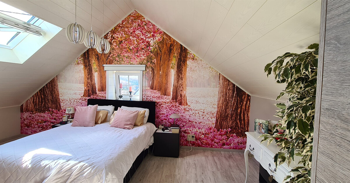 Carta da parati rosa solido