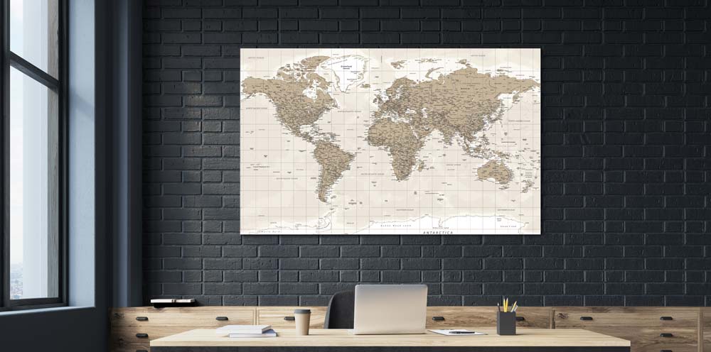 Worldmaps on Canvas