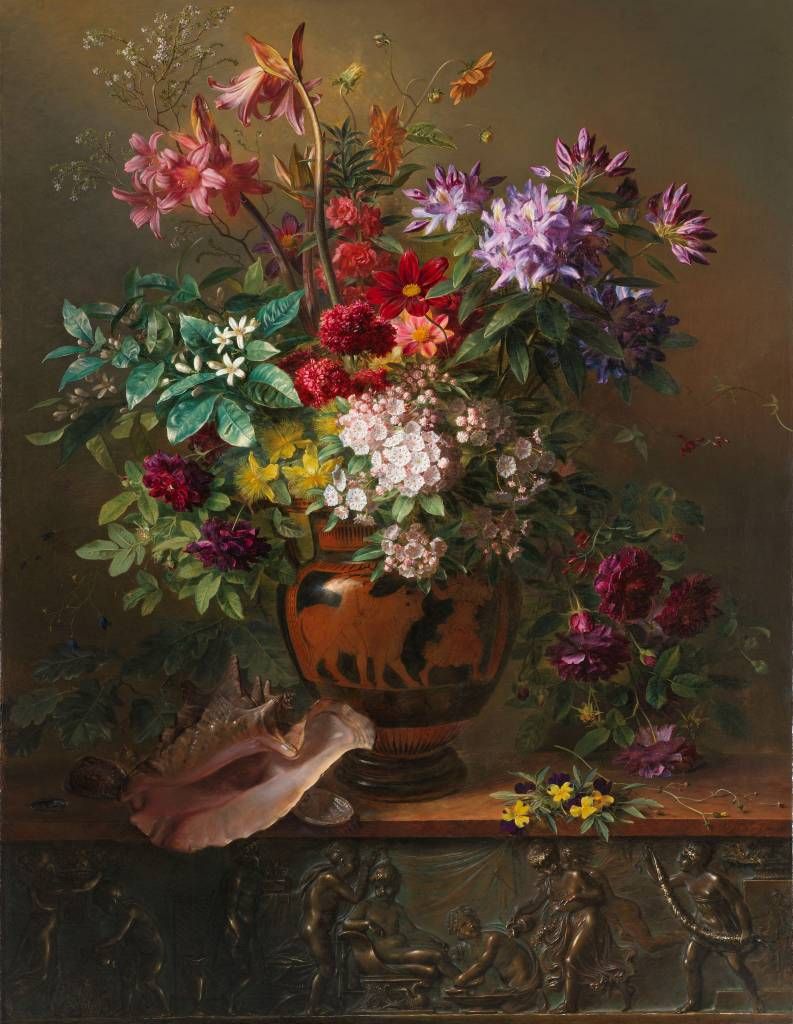  Natura morta con fiori in vaso greco