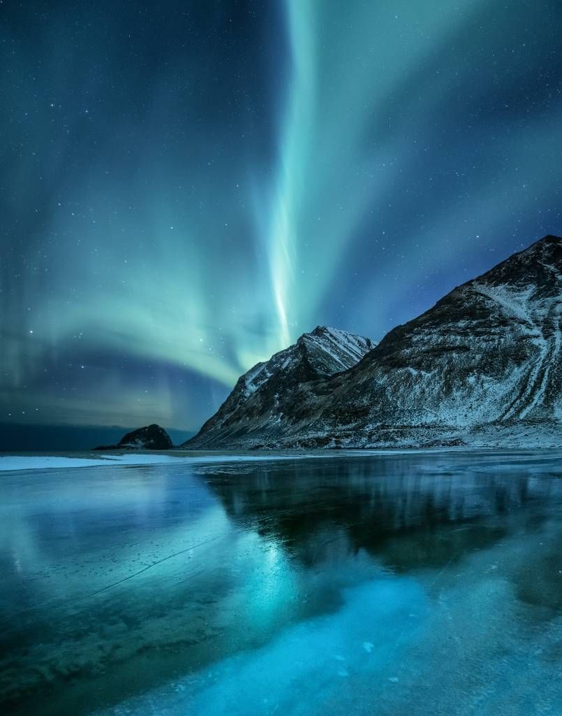 Aurora boreale blu