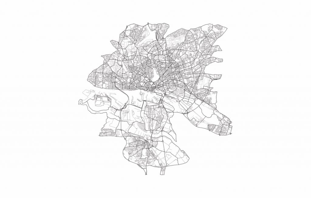 Mappa di Amburgo, bianco 