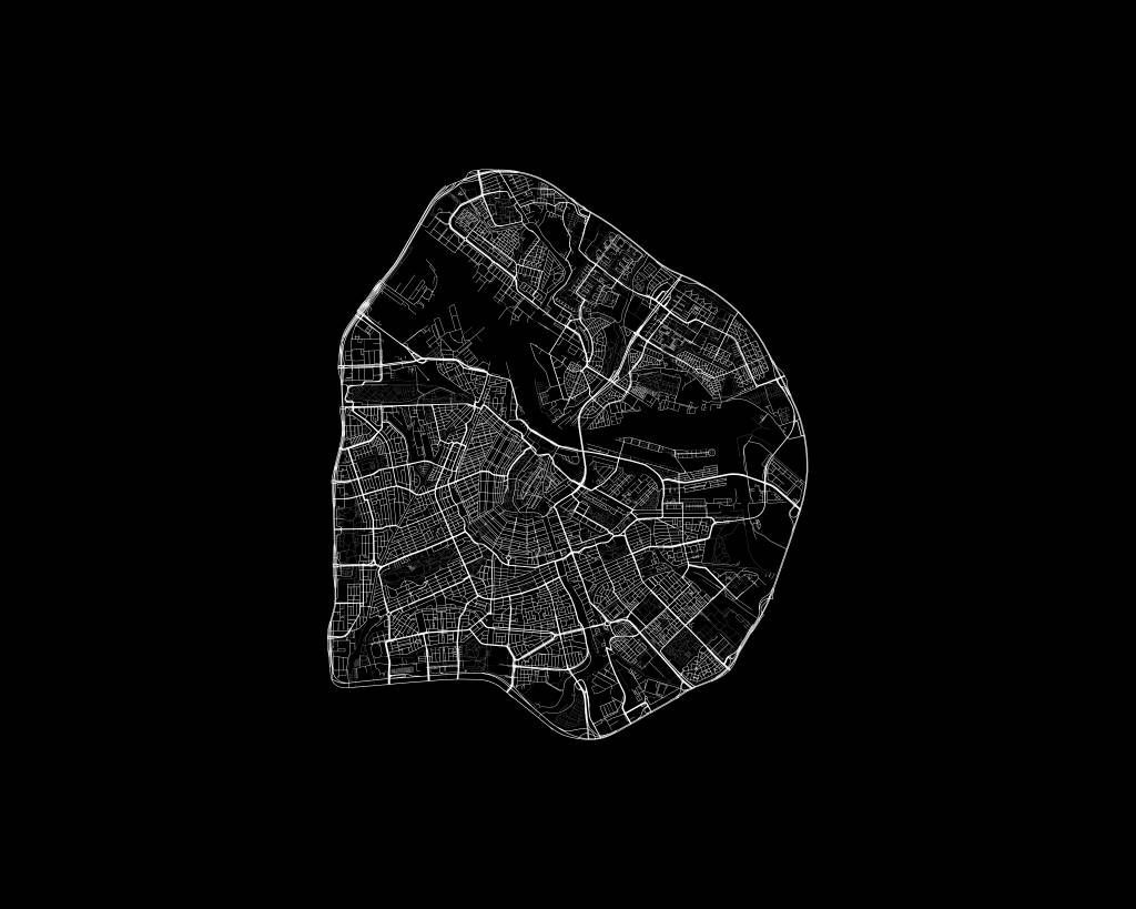 Mappa di Amsterdam, nero
