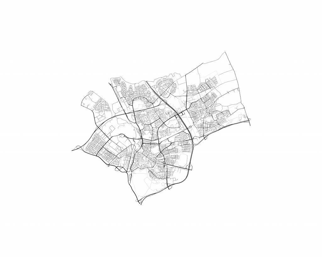 Mappa di Den Bosch, bianco