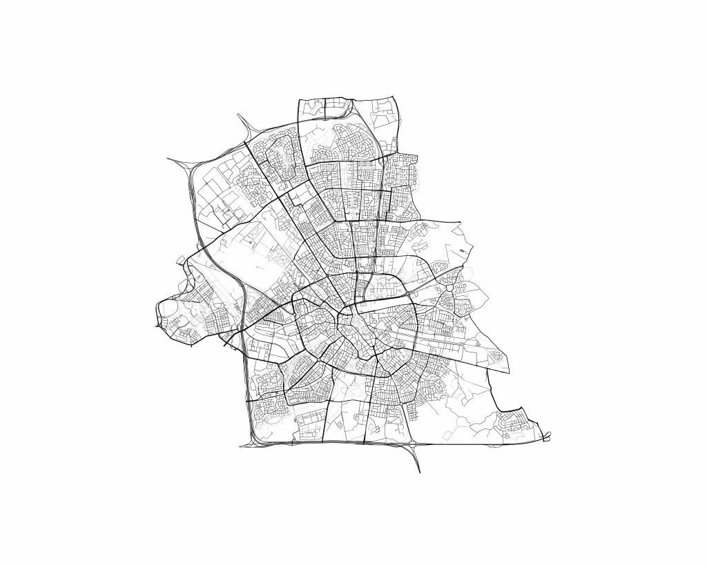 Mappa di Eindhoven, bianco