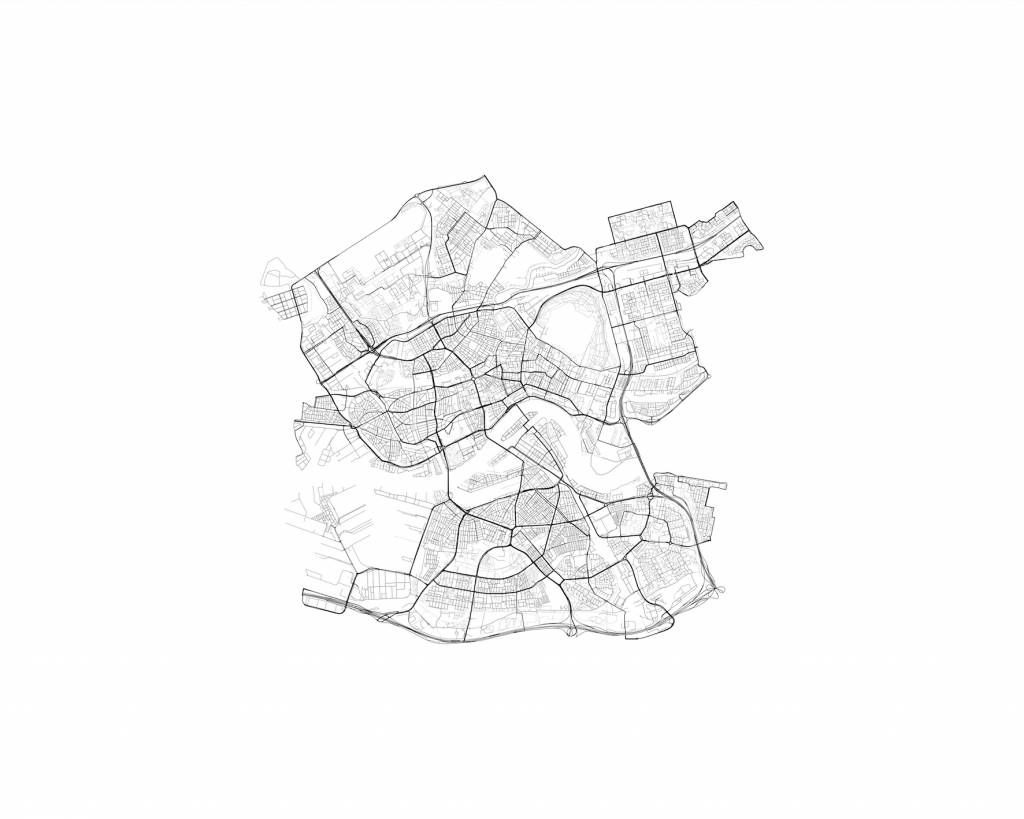 Mappa di Rotterdam, bianco