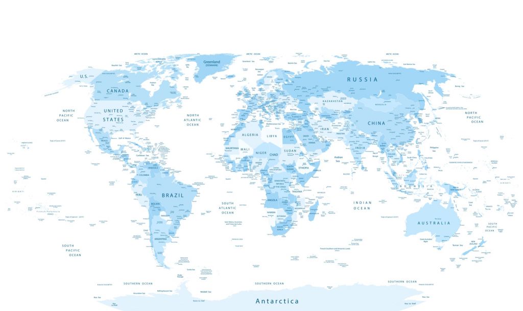 Mappa del mondo realistica
