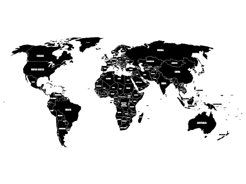 Mappa del mondo nero