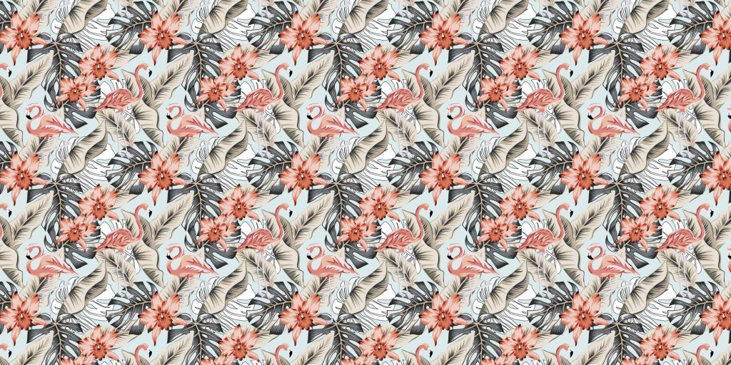 Fenicottero rosa tropicale