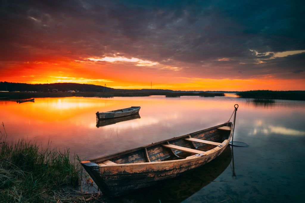 Barche al tramonto