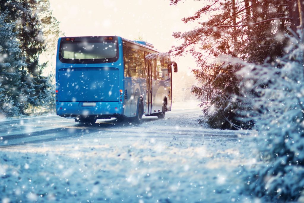 Autobus in inverno
