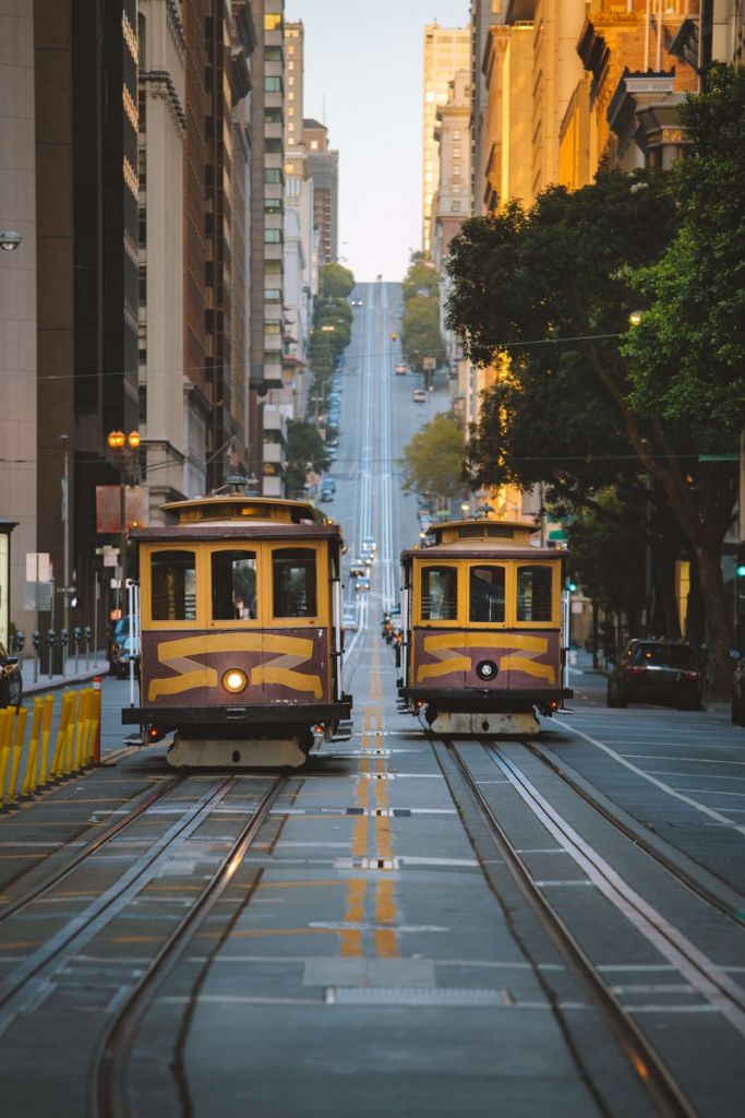Tram gialli a San Francisco USA