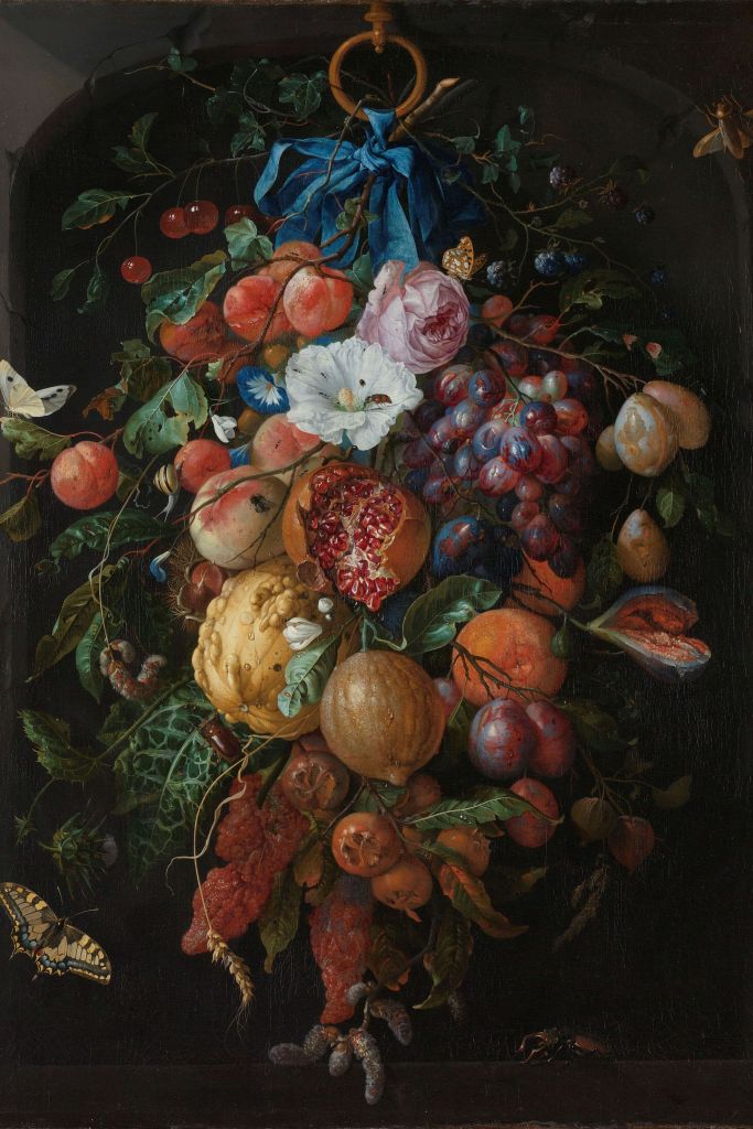Festone di frutta e fiori