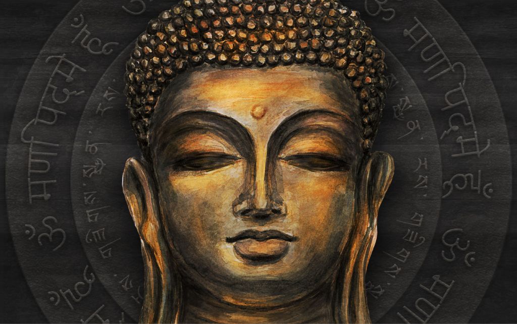 Buddha dipinto