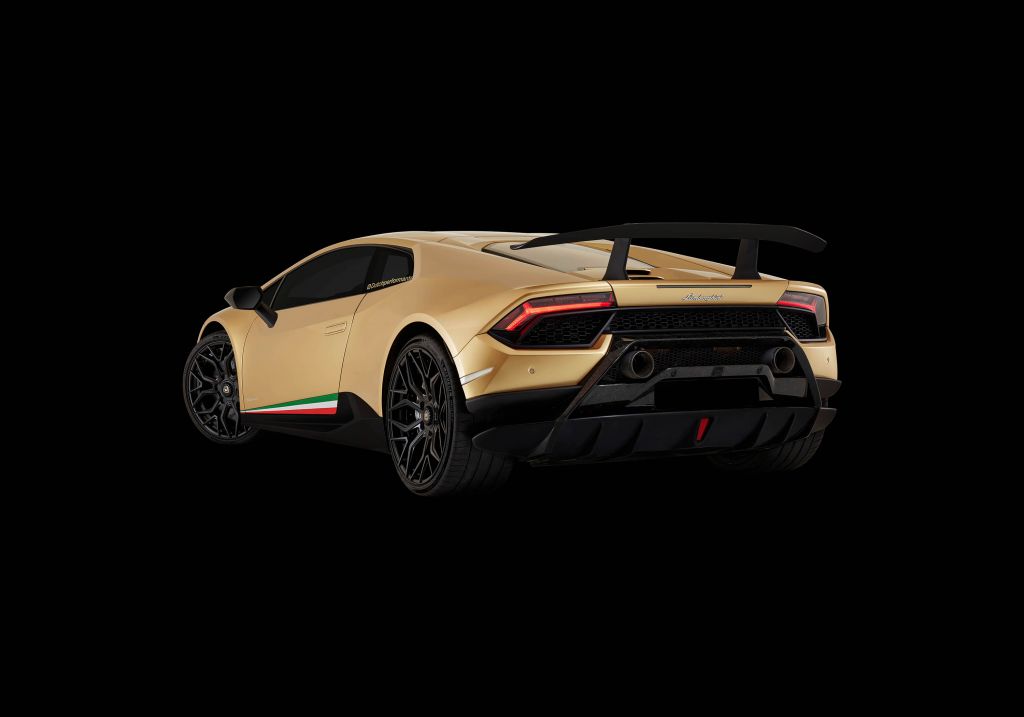 Lamborghini Huracán - Lato posteriore sinistro, nero