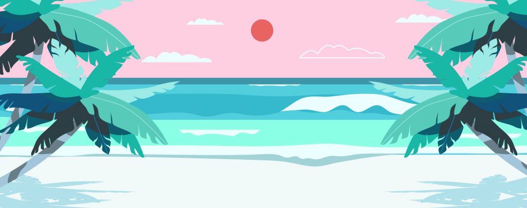 Blu, spiaggia rosa
