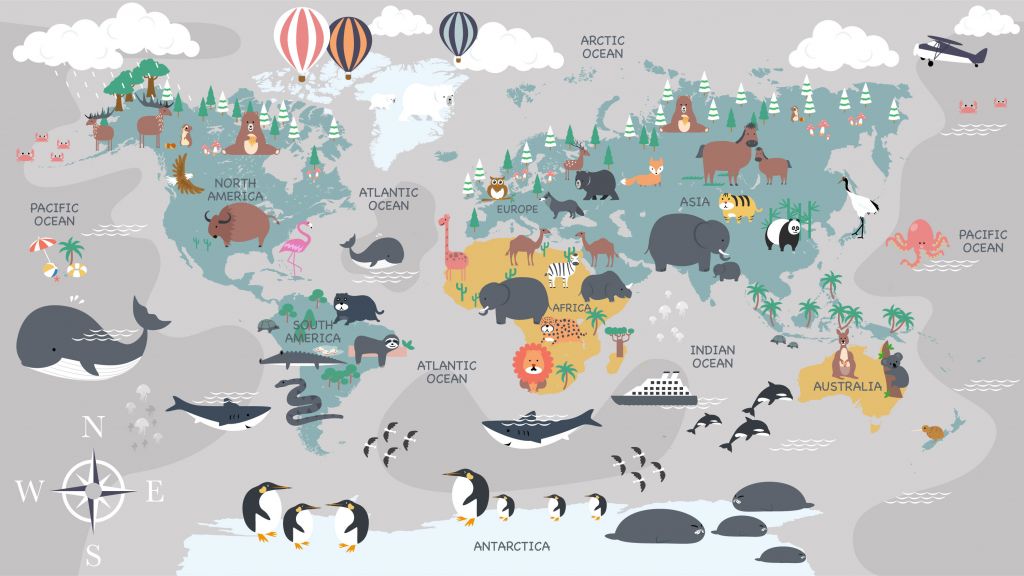 Mappa del mondo animale