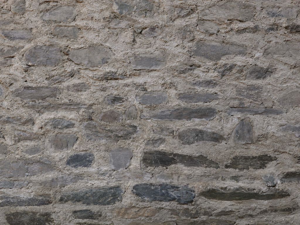 Muro con pietre grezze