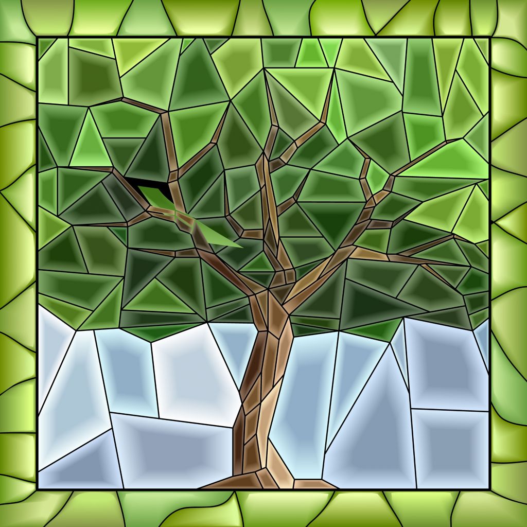 Mosaico di un albero