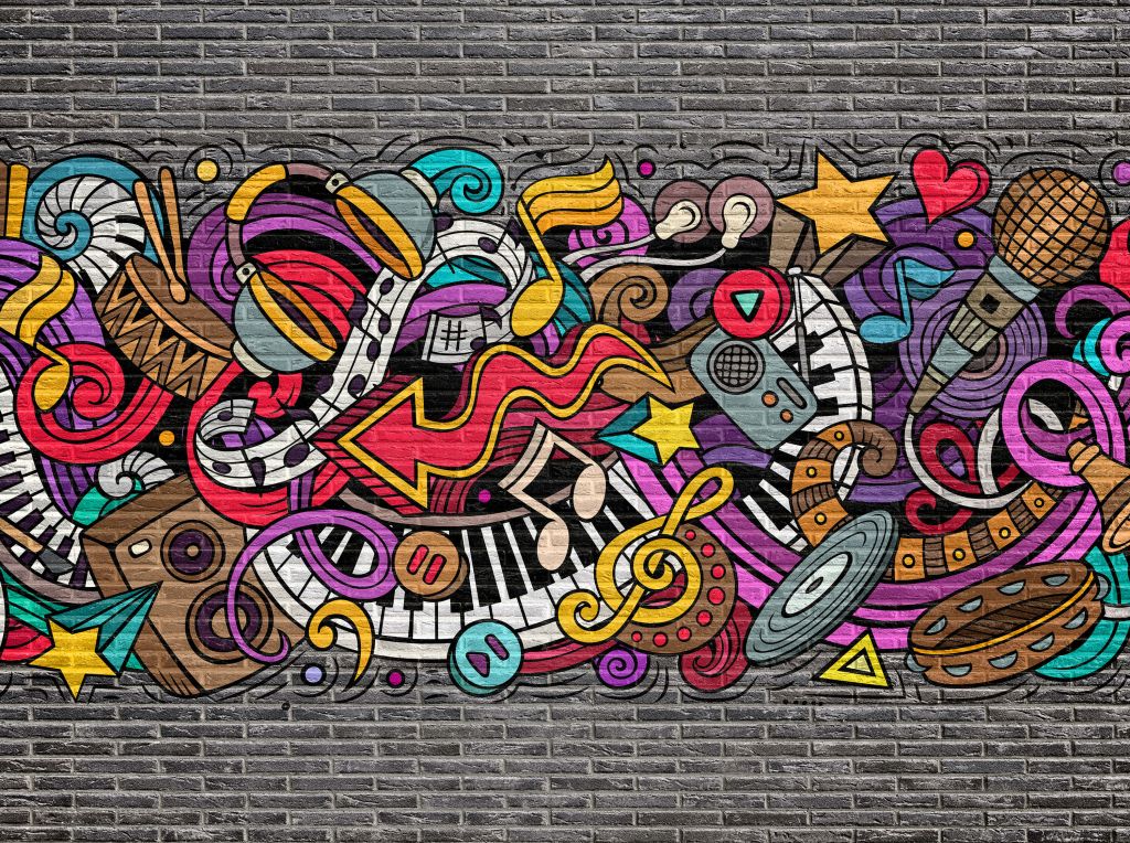 Graffiti musicali su mattoni