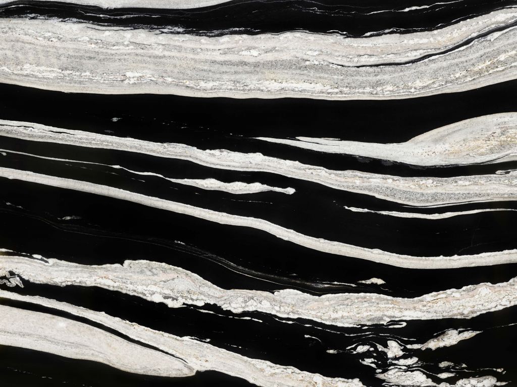 Marmo nero con venature bianche