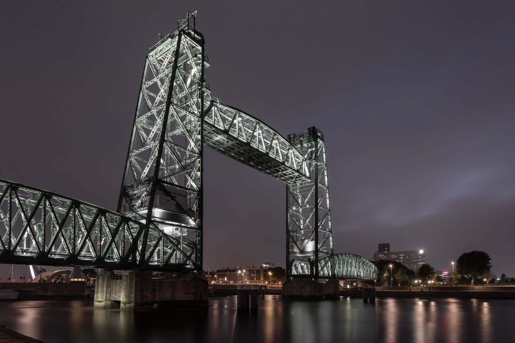 L'ex ponte ferroviario De Hef a Rotterdam a colori 