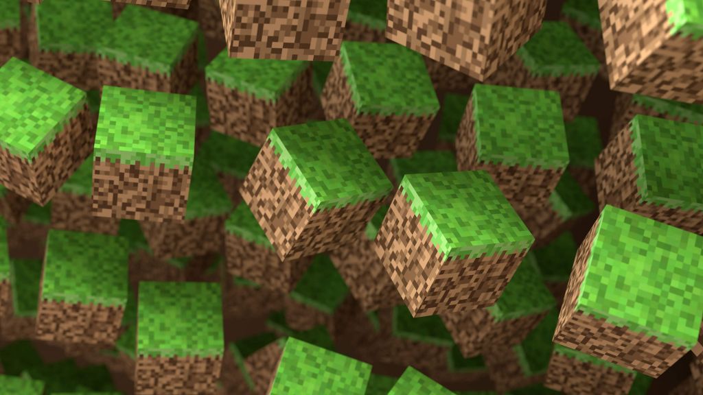 Blocchi d'erba 3D Minecraft