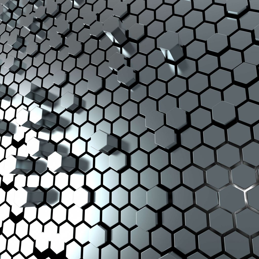 Piastra metallica esagonale