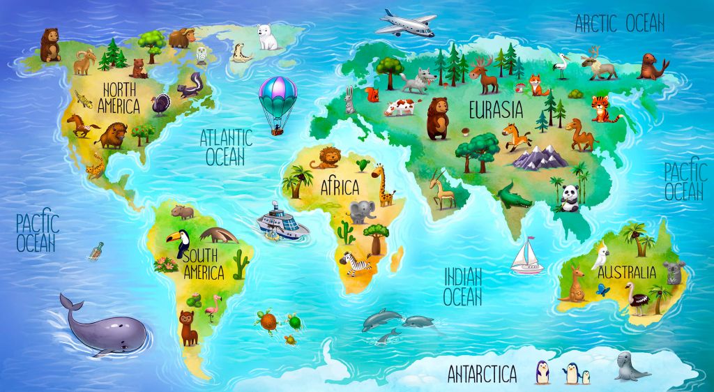 Mappa mondo per bambini