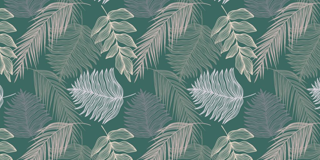 Foglia di palma su sfondo verde