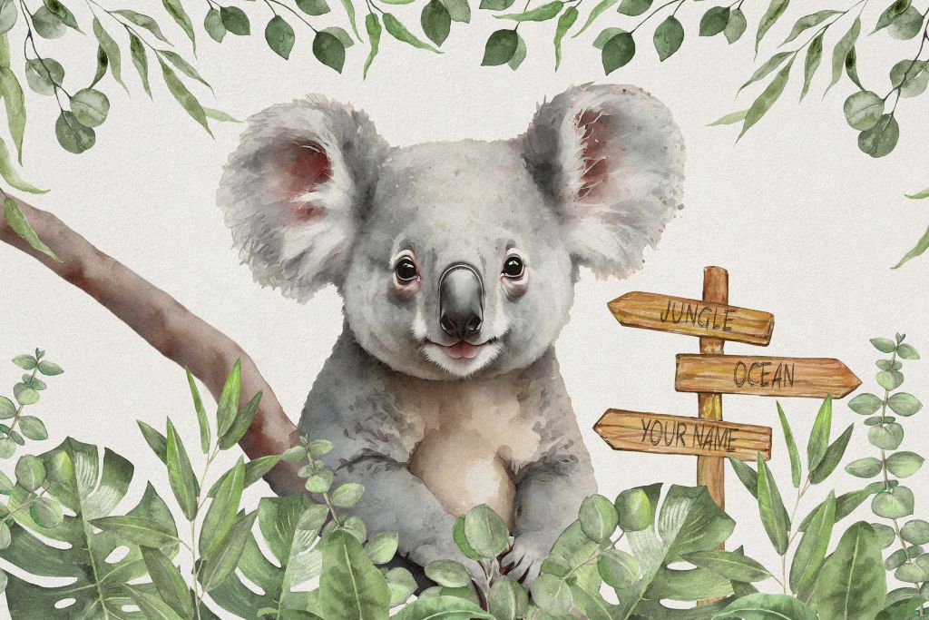 Baby koala nella giungla