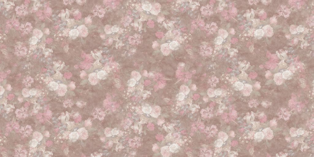 Paesaggio floreale barocco - pastello vintage