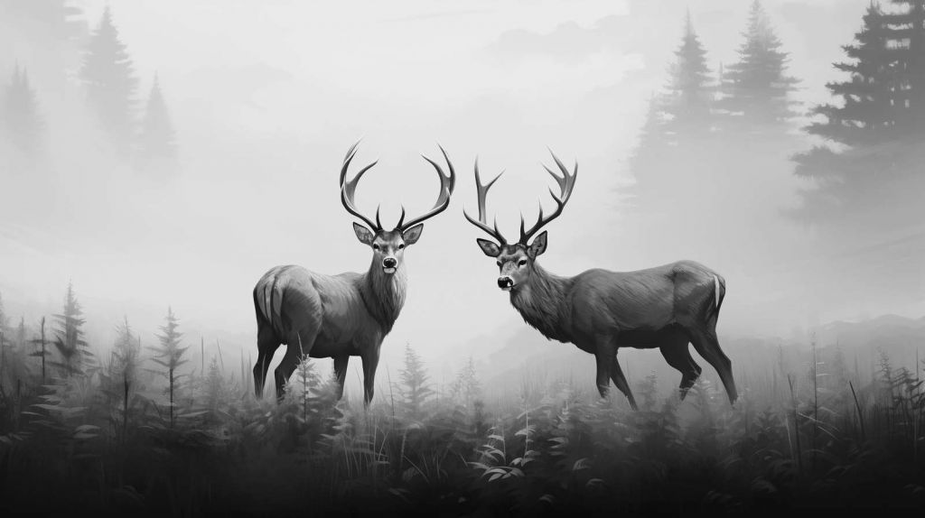 Simmetria del Cervo nella Foresta Nebbiosa