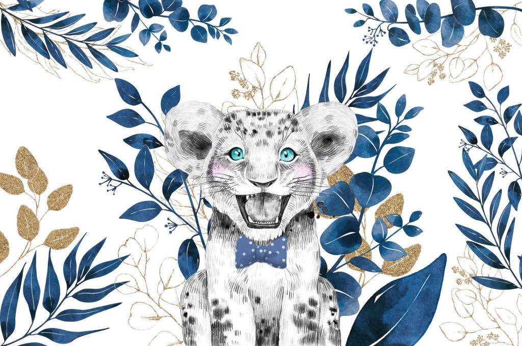 Bambino leonessa della giungla blu