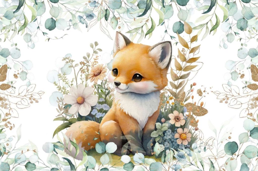 Cucciolo di menta e foglie d'oro