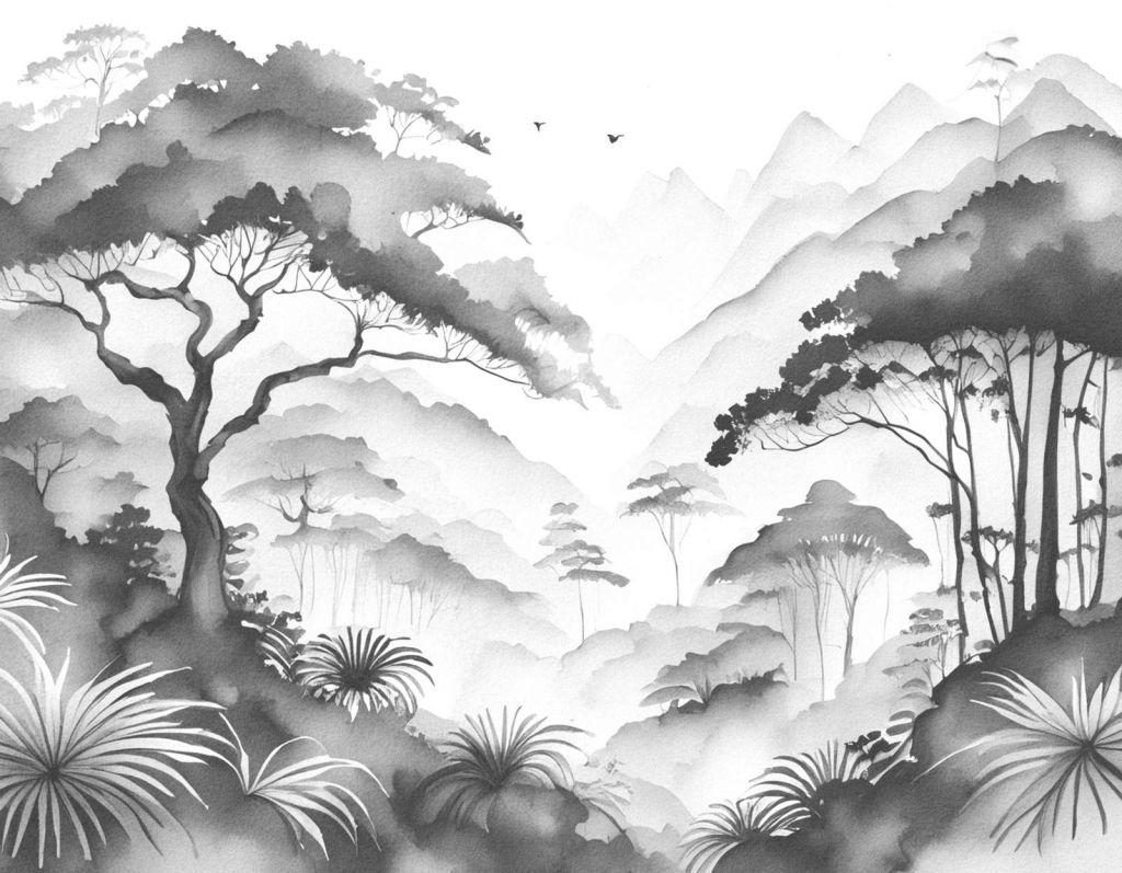 Valle di Montagna Nebbiosa