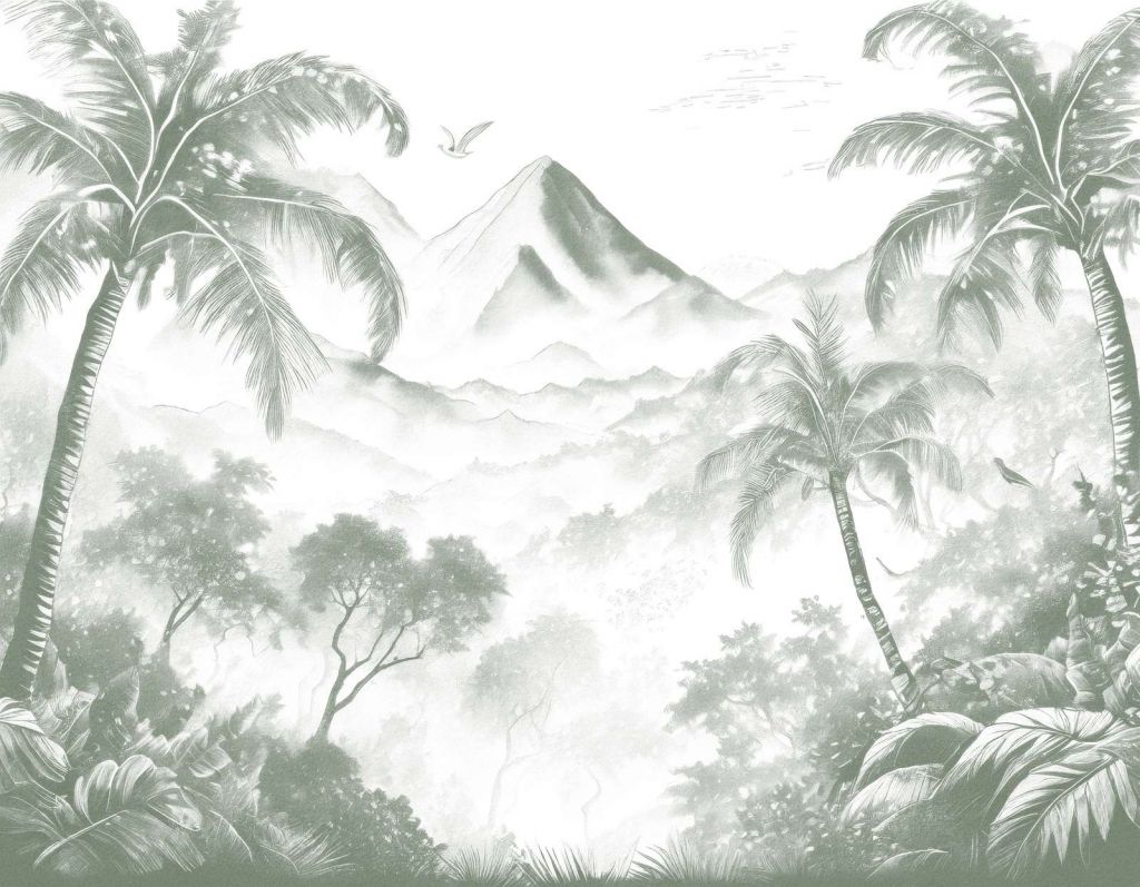 Alba sull'Isola Vulcanica, verde