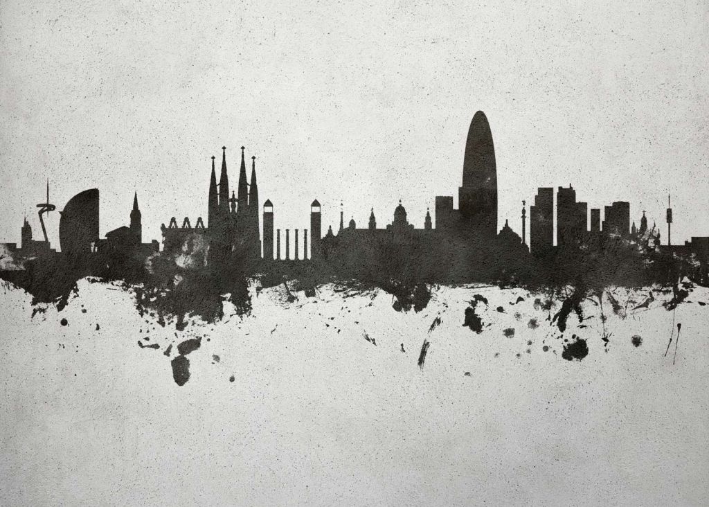 Acquerello skyline, Barcellona