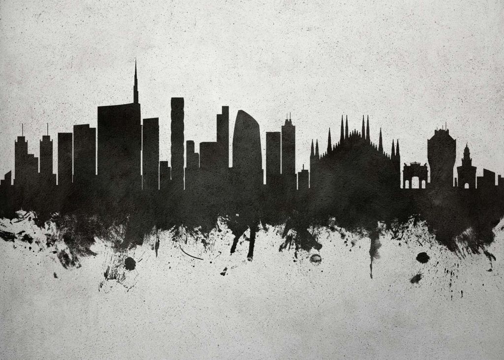 Acquerello skyline, Milano