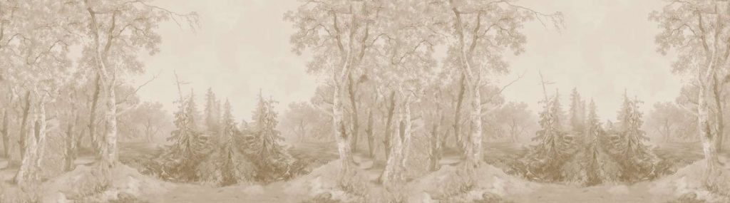 Panorama di paesaggio forestale beige