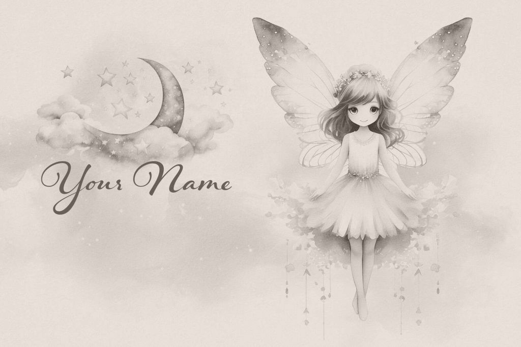 Fata della notte nella nebbia della luna