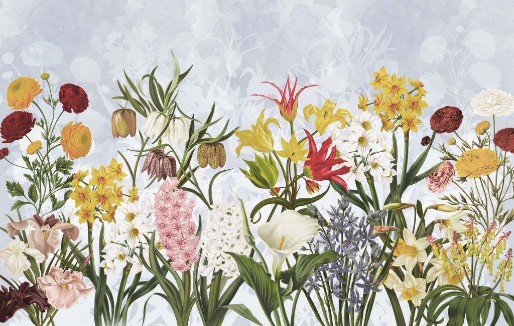 Fiori di Primavera - Cielo Nuvoloso Blu